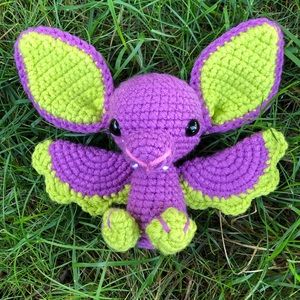 Handmade crochet bat
